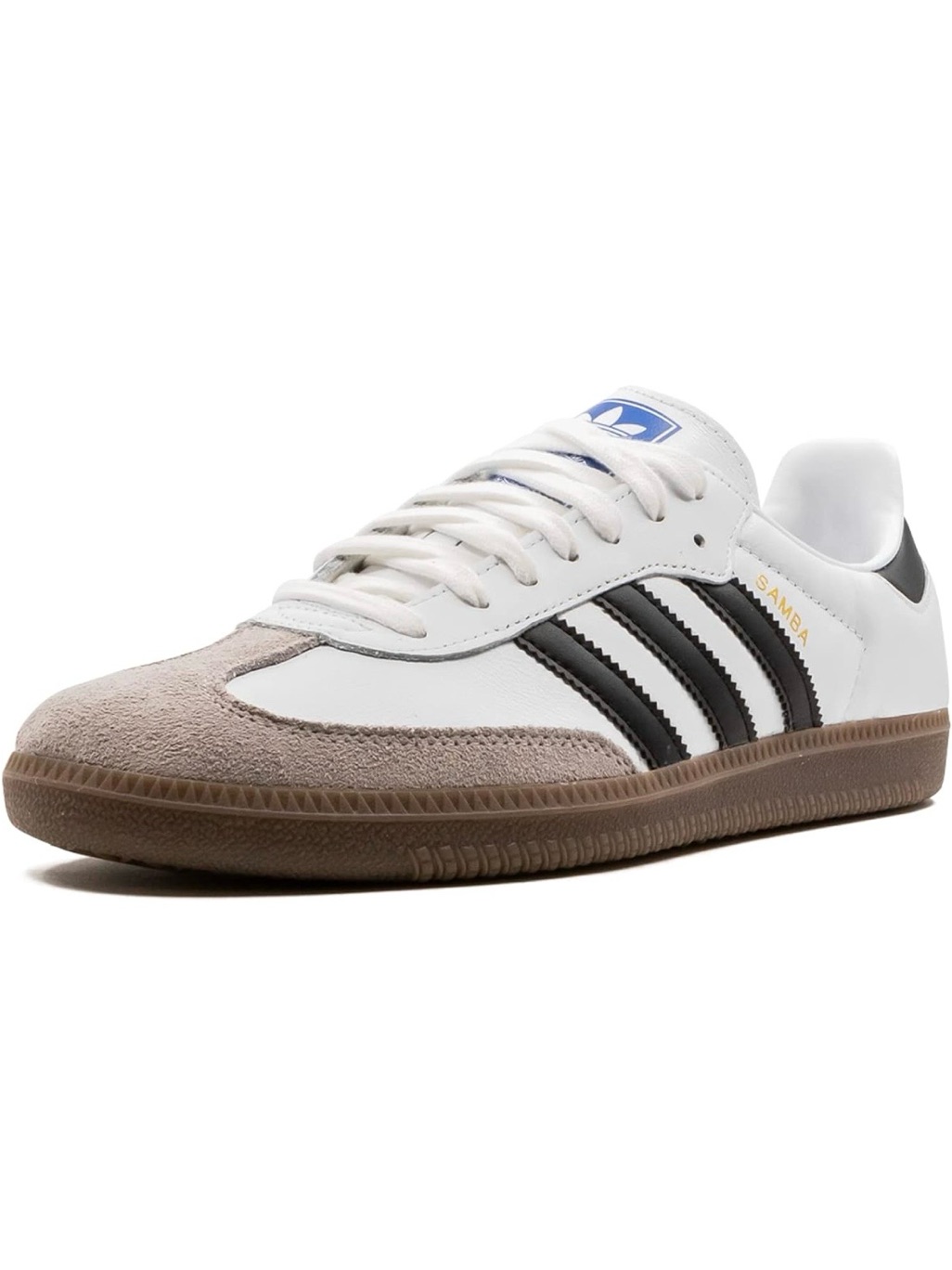 Adidas White Black Gum Samba Low-Top Sneaker